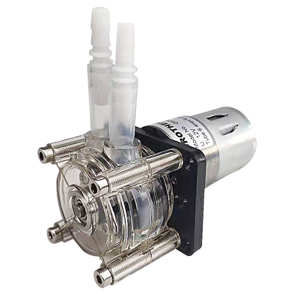 12v/24v DC Large Flow Dosing Pump Peristaltic Pump for Vacuum Aquarium Lab Analytical(304 stainless steel roller)