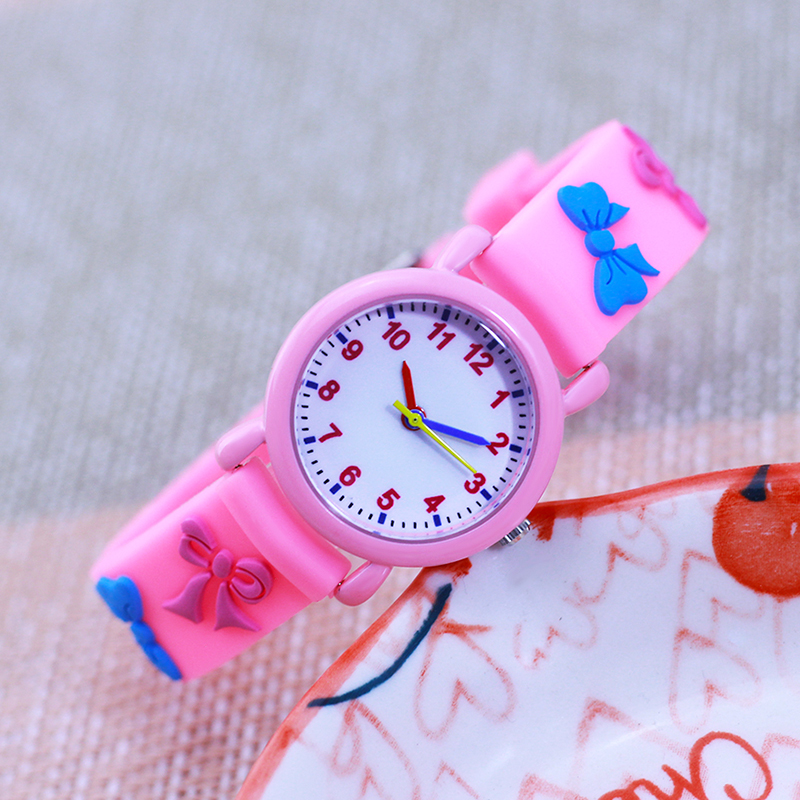 Chaoyada – montres à nœud papillon pour fille, jouet mignon, Six couleurs, pour petite écolière de la maternelle: bowknot pink