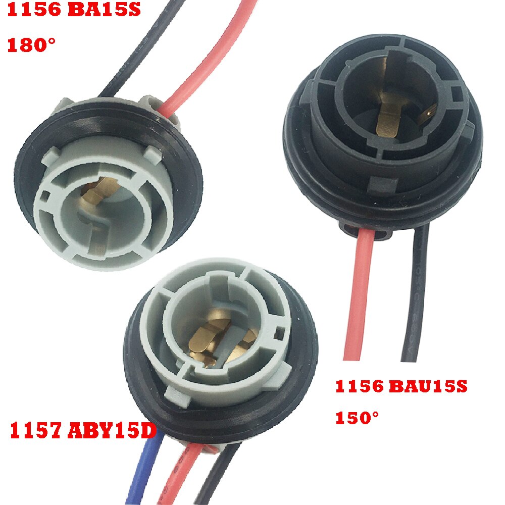 1156 1157 Bulb Socket Female BAY15D BA15S P21W Lamp Holder P21/5W Adapter Base Connector For Brake light Plastic Car Accessories