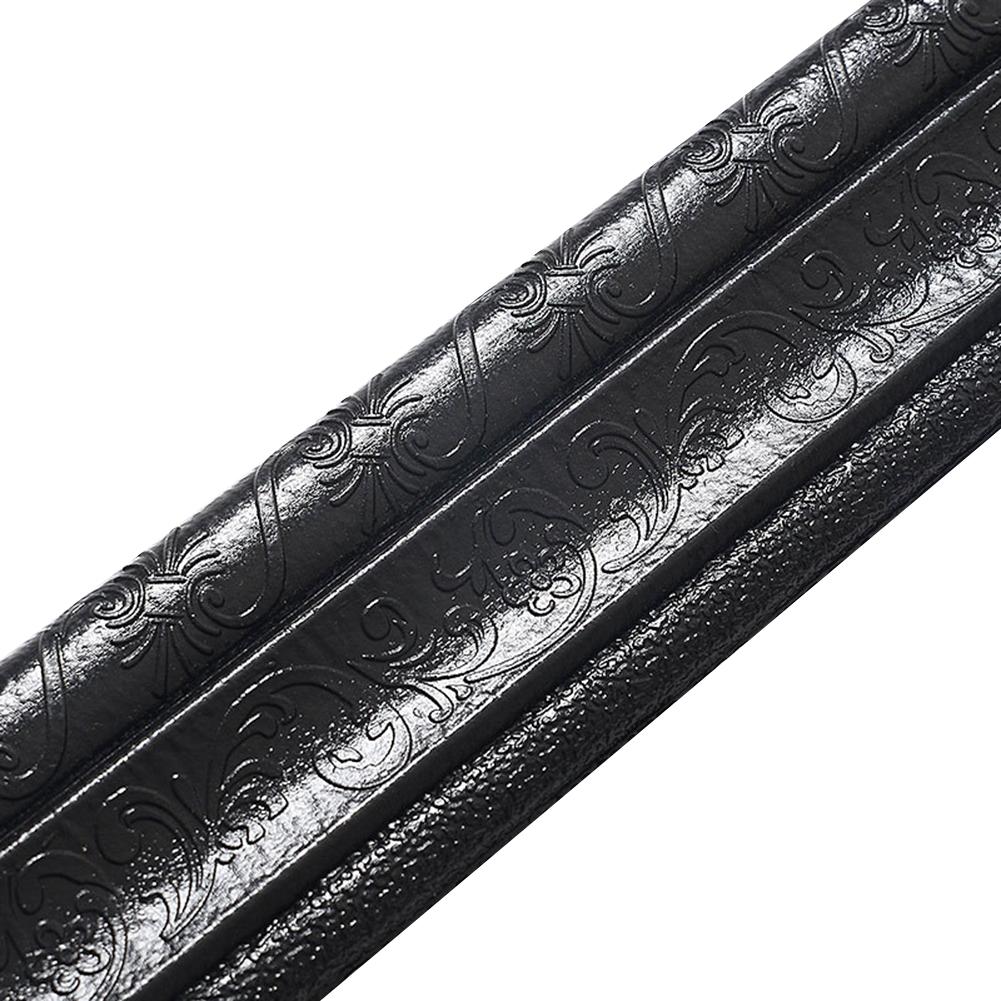 Waterproof Wallpaper Border Peel and Stick Wall Border Wall Border Self-Adhesive Mirror Borders Wall Decor for Kitchen Bathroom: Black 2.3m