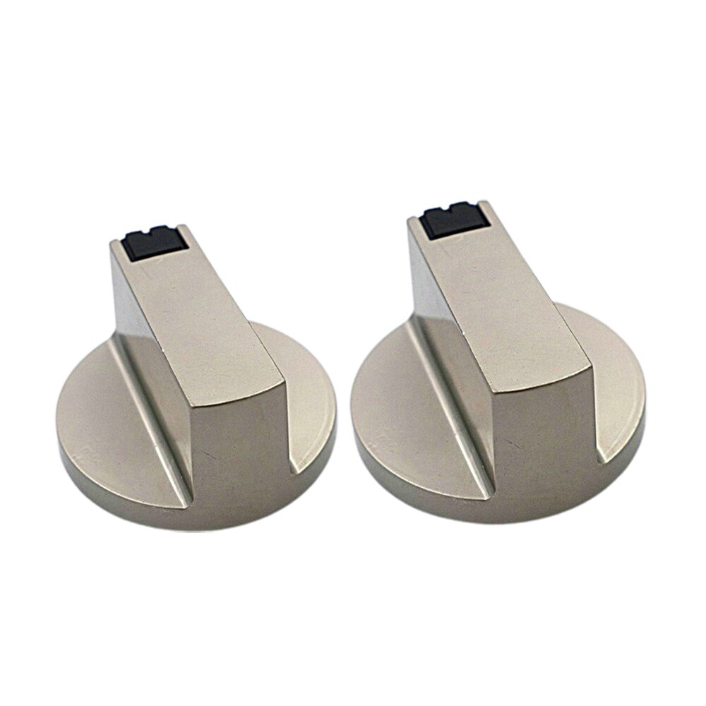 2PCS Universal Silver Gas Stove Knobs Cooker Oven Control Switch (6MM 90°) Gas Cooker Accessories Assembly Stove Button Switch