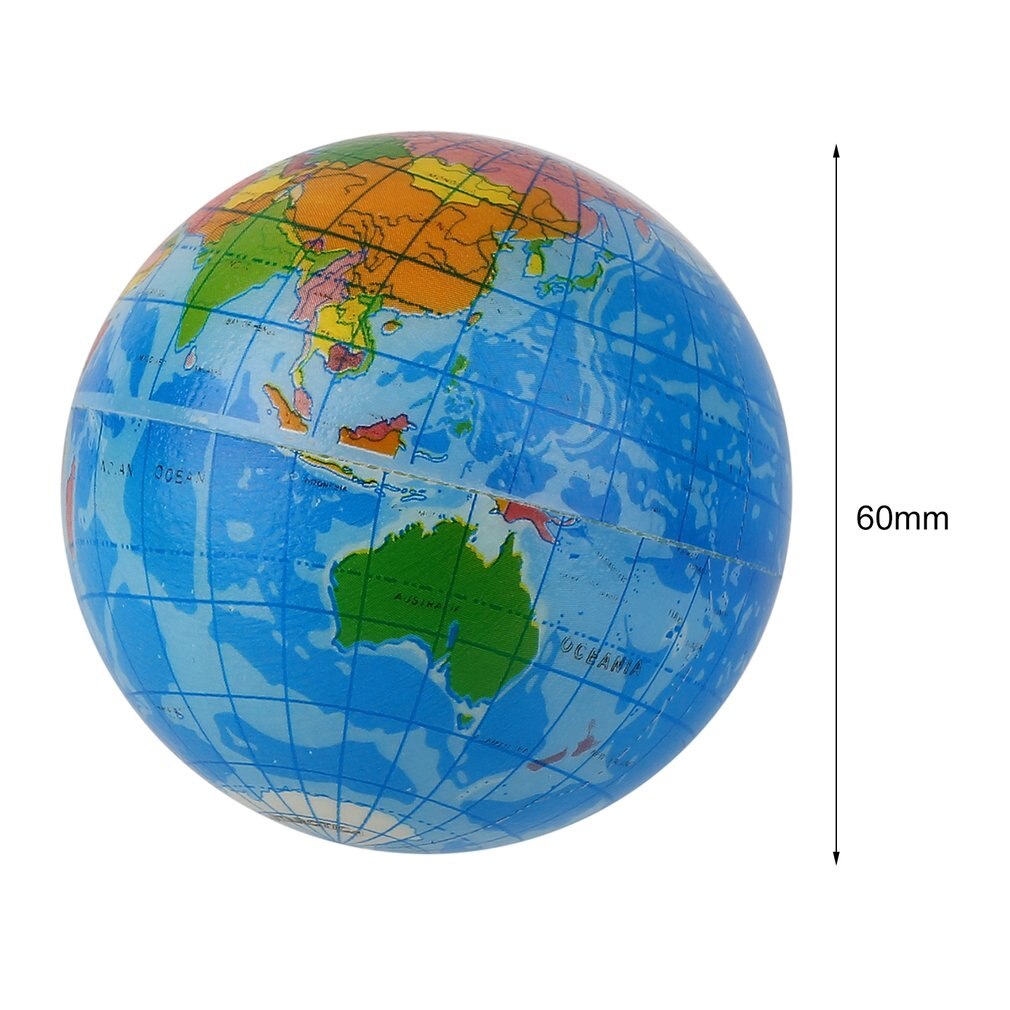 Mapa do mundo espuma globo terra alívio do estresse bouncy bola atlas geografia brinquedo th092 novo quente!