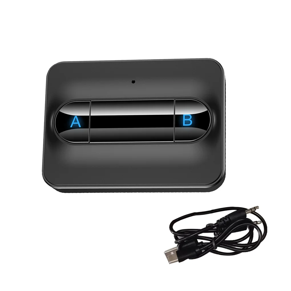 Multipoint Bluetooth 5.0 Audio- Absender 3,5 mm AUX RCA niedrig Latenz Stereo kabellos Adapter anschließen 2 Kopfhörer für TV PC Kasten: Ursprünglich Titel