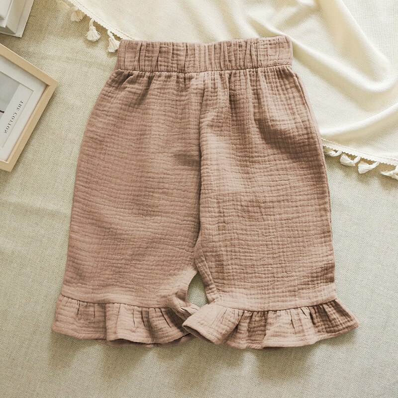 Pantalones acampanados 100% de algodón para niña, pantalón informal de Color liso y cómodo hasta el tobillo, novedad de verano, TZ68
