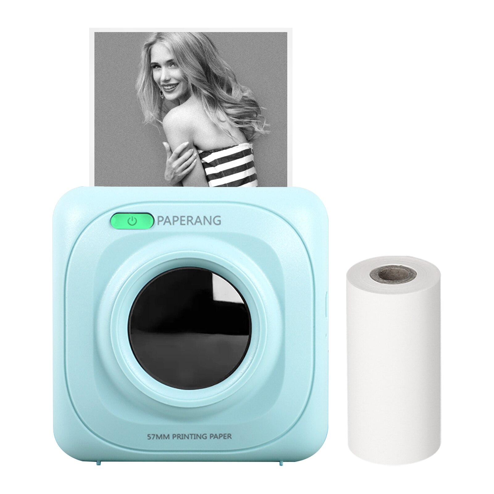 PAPERANG P1 – Mini-imprimante Photo de poche sans fil, Version globale, connexion de téléphone BT4.0, imprimante thermique Portable clairement: Green