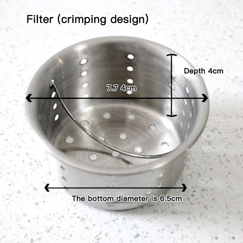 Stainless Steel Kitchen Sink Strainer Stopper Waste Plug Sink Filter Bathroom Hair Catcher Drains Bathroom Shower Drain