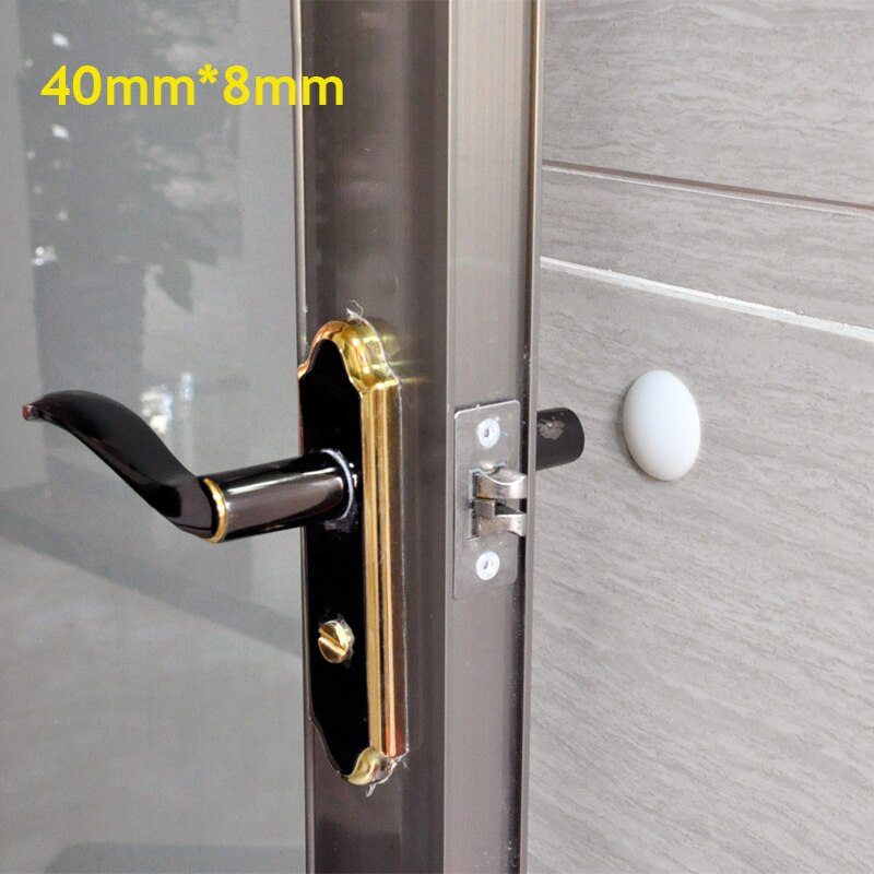 12pcs 40mm*8mm white self adhesive soft anti slip bumpers silicone rubber feet pads great silica gel shock absorber