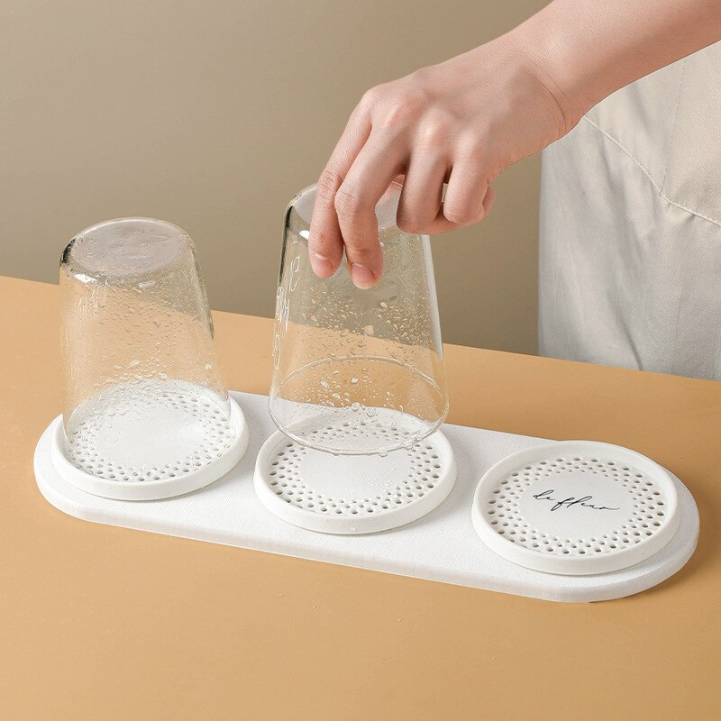 Multifunction Diatom Mud Drain Cup Holder Water Cup Upside Down Storage Rack Kitchen Rack For Kitchen Living Room