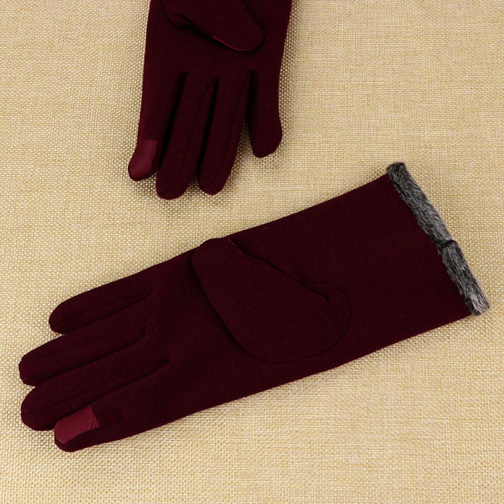 Women Lady Cashmere Keep Warm Driving Full Finger Gloves Screen Glove Winter Gloves Autumn Warm Gloves #