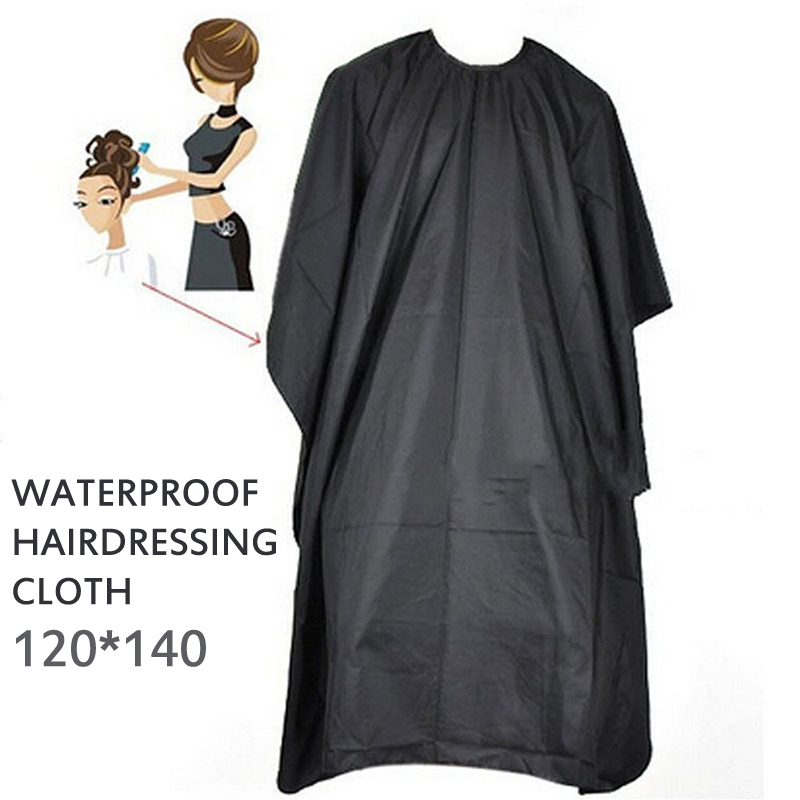 145*100cm Hairdressing Cape 3Sizes Hairs Capes Waterproof Haircut Hairdressing Barber Cloth Solid Black Apron Full Size Cover: 03 120x140cm