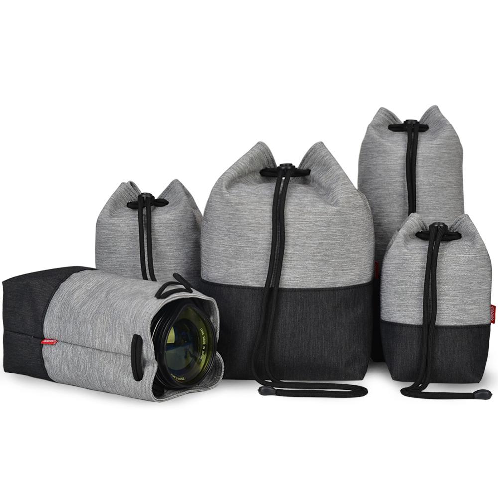 Vanntett kamera linse bag polstret etui deksel myk veske poser til nikon kanon sony panasonic fujifilm olympus tamron sigma tokina