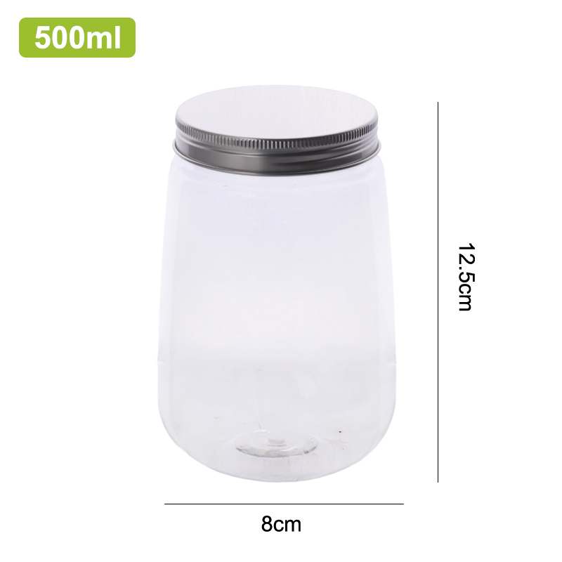 1pcs Plastic Milk Tea Drink Bottle Take Out Coffee Milk Tea Bar Supplies Mason Jars Drink Storage Containers For Food Party