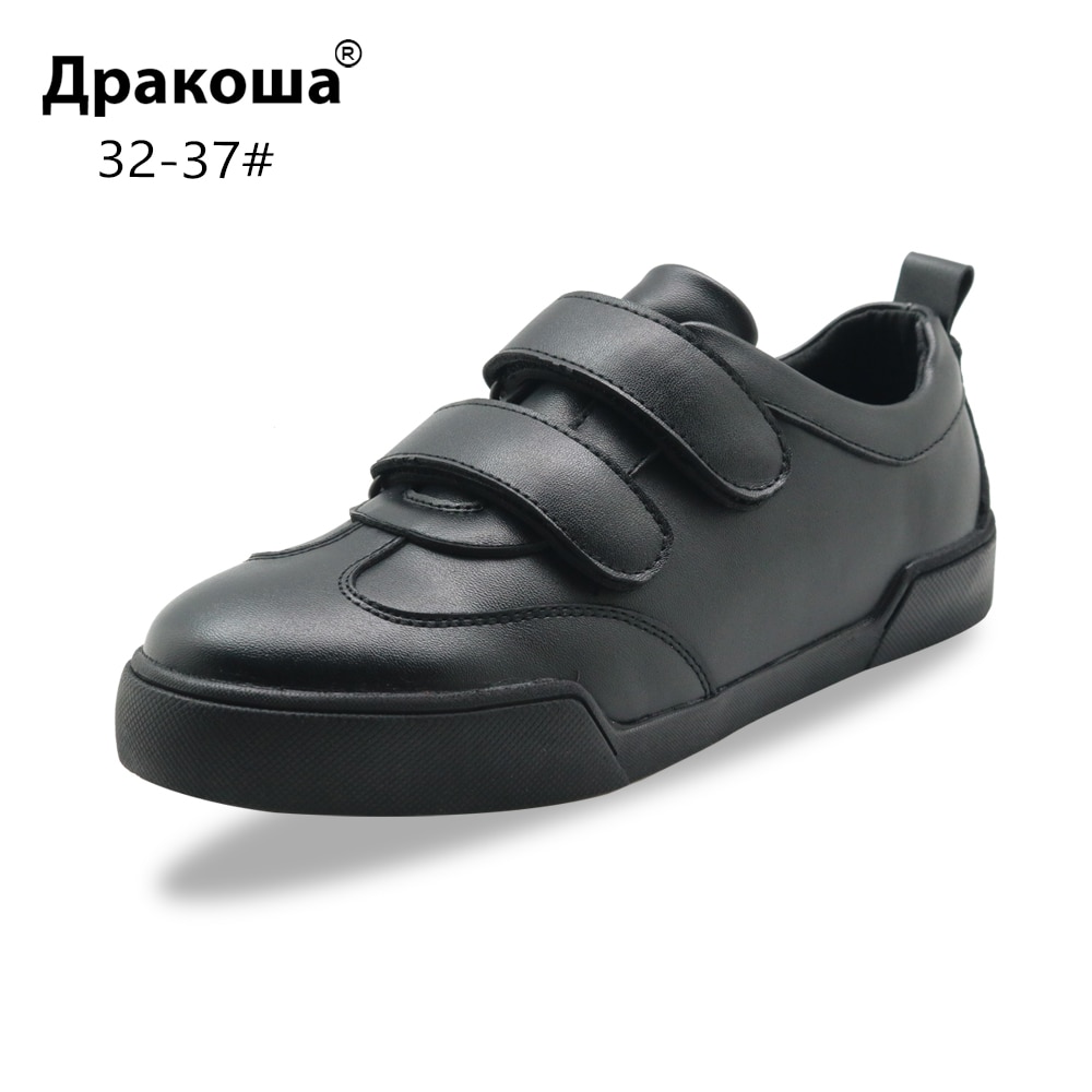 Zapatos Oxford de para niños de Apakowa, zapatos informales para Cuero clásico, uniforme escolar para niños grandes, zapatos de vestir, zapato deportivo para niños, mocasines negros