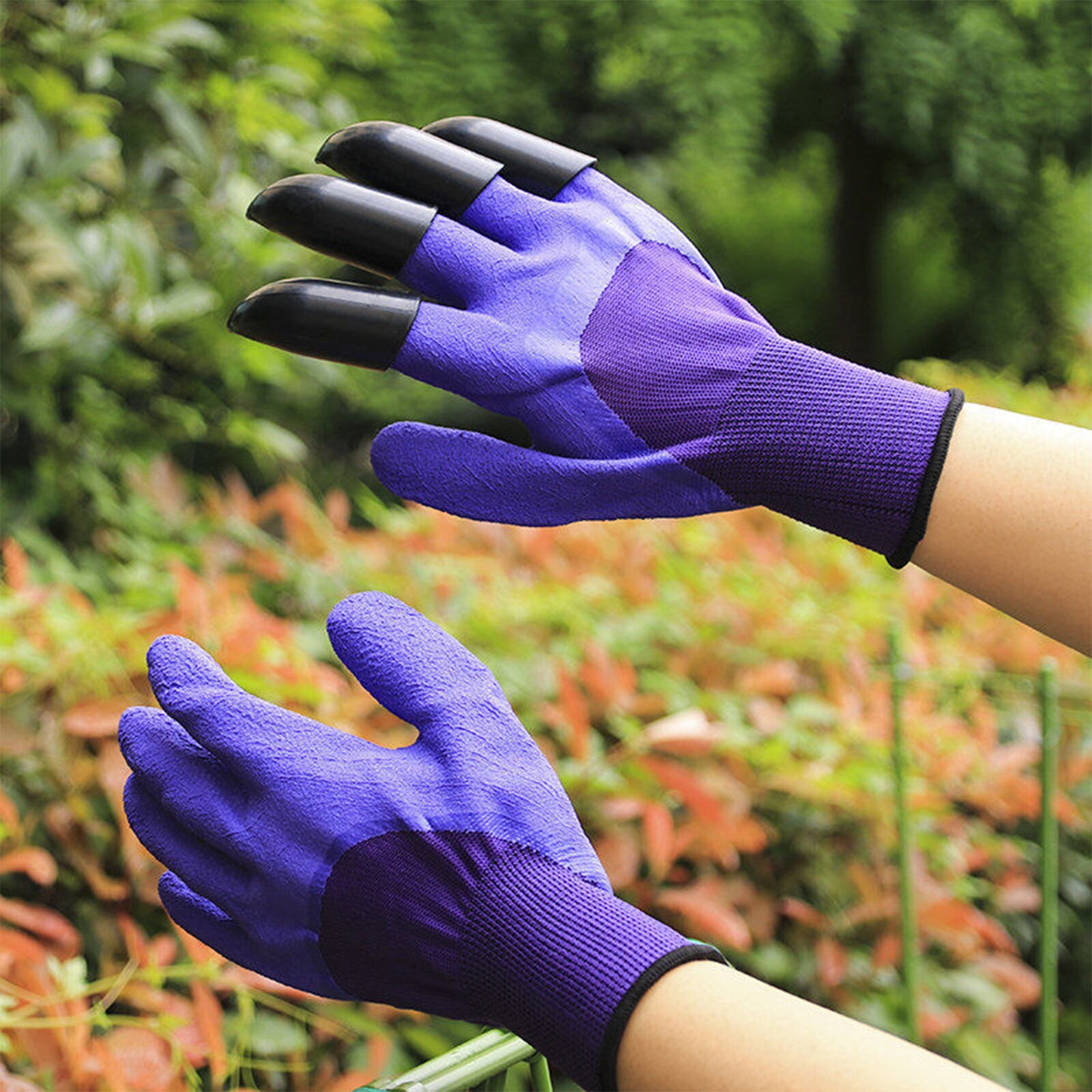 Garten Handschuhe mit Krallen, Wasserdicht, Arbeits Handschuhe für Graben, Pflanzung