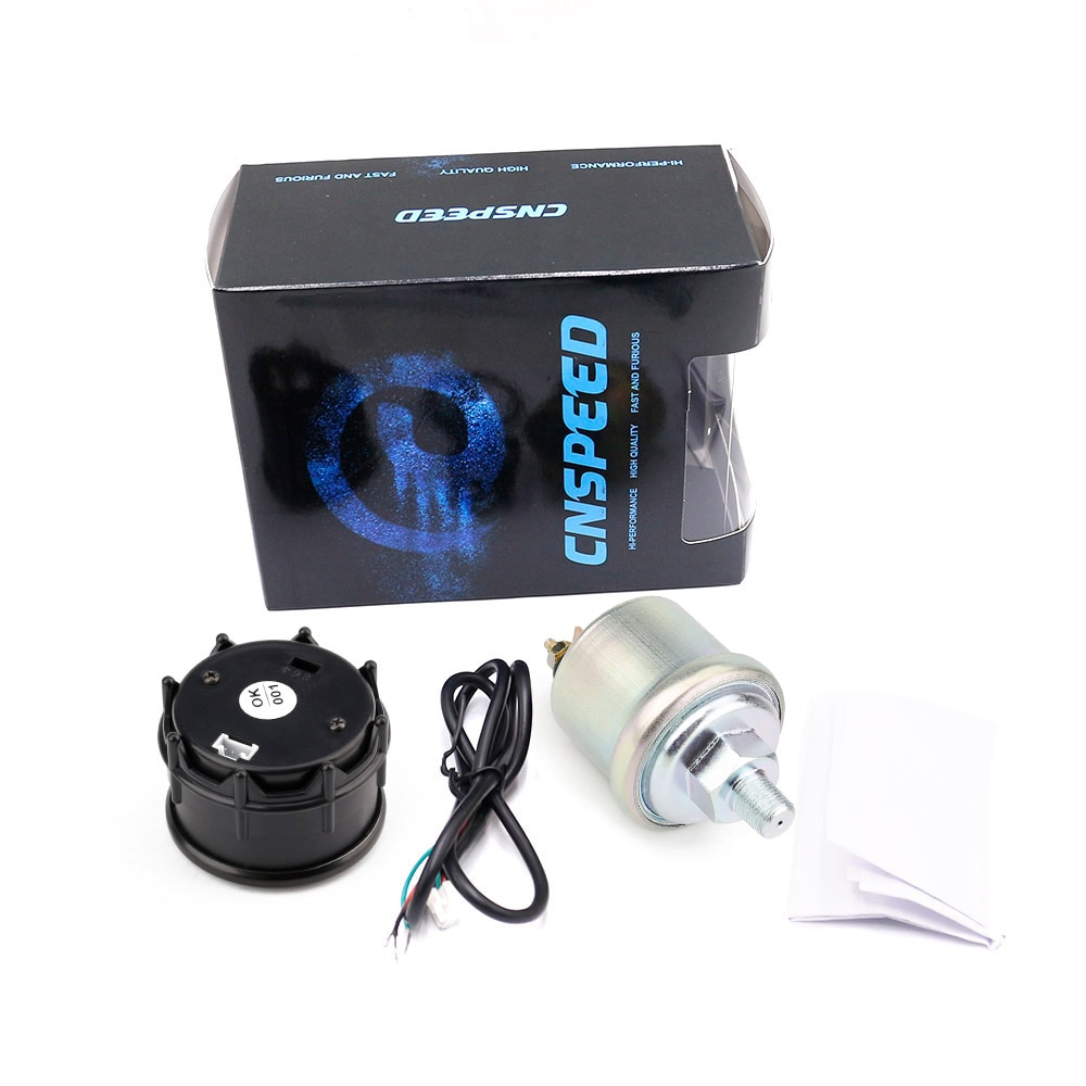 CNSPEED 2" 52mm digital turbine car pulse meter water temperature PSI oil pressure oil gauge tachometer voltmeter YC101332