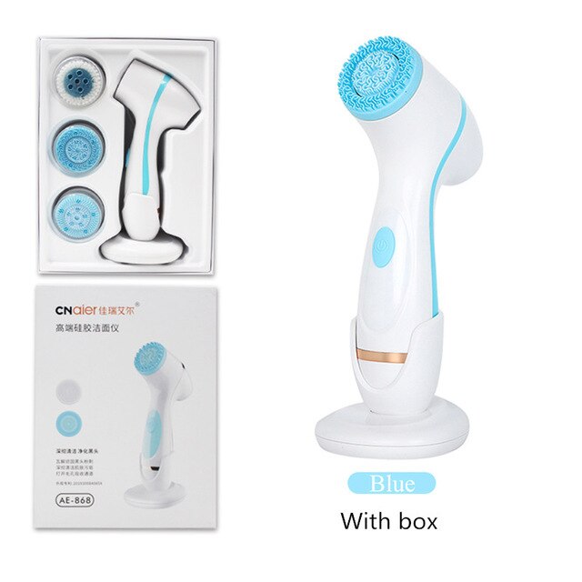 Sonic Nu-cepillo de limpieza Facial giratorio, sistema de Spa galvánico que puede limpiar y quitar espinillas: Blue With box