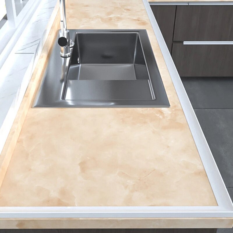 kitchen Countertop Water Retaining Strip seal tape bathroom Flood Barrier stopper blocker Dry&amp;Wet Separation Rubber Dam