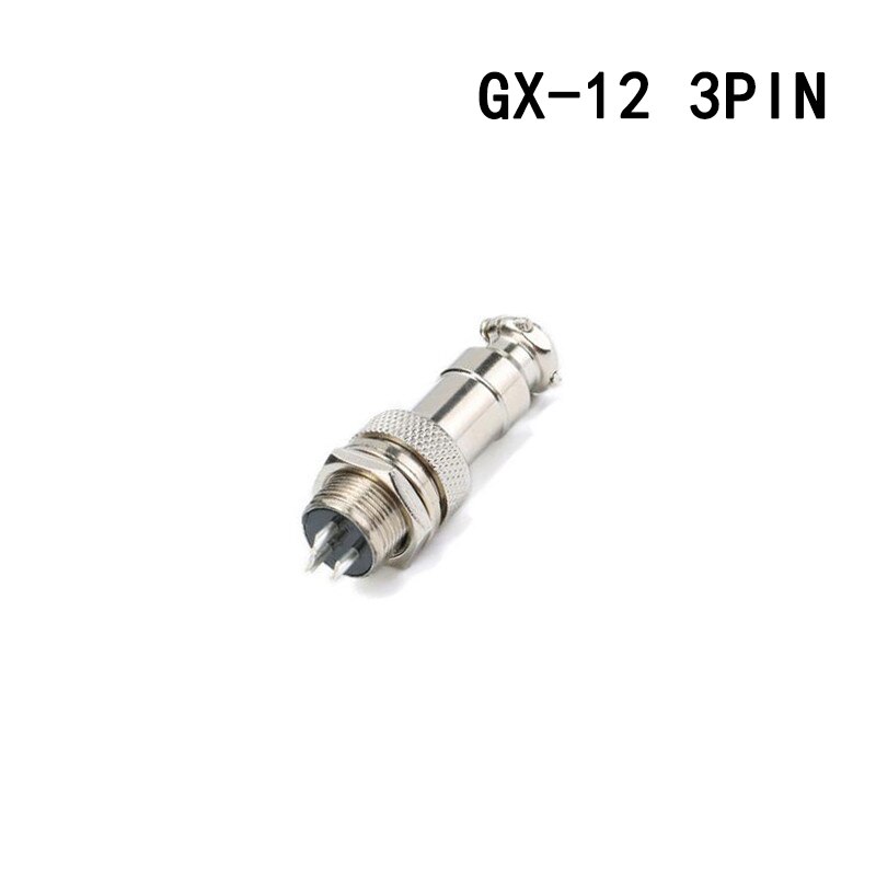 1Set GX12 Aviation Circular Connector 2 3 4 5 6 PIN Male + Female 12mm RS765 Circular Aviation Socket Plug Wire Panel Connector: GX-12 3PIN