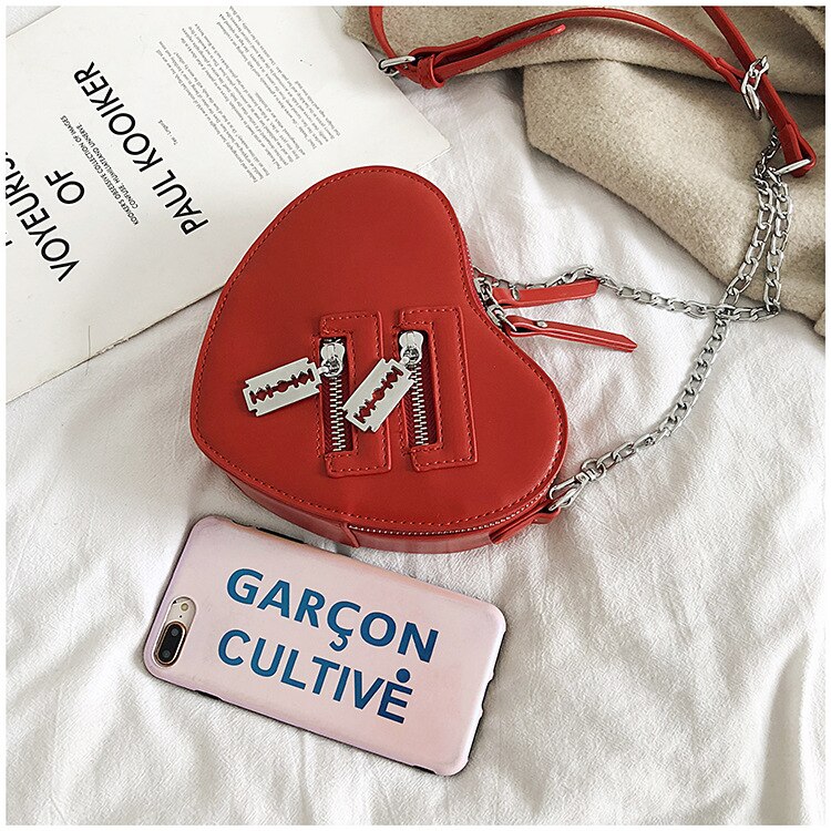 Gothic punk tassen dames blade chain een schoudertas vrouwelijke harajuku casual tas