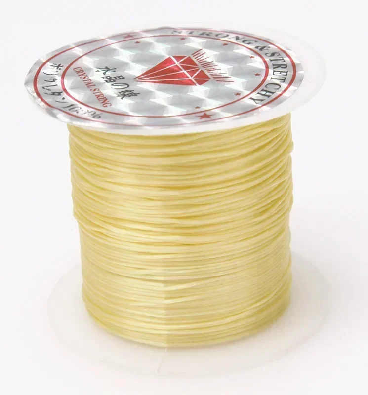 100M/Roll Strong Elastic Crystal Beading Cord 1mm for Bracelets Stretch Thread String Necklace DIY Jewelry Making Cords Line: black