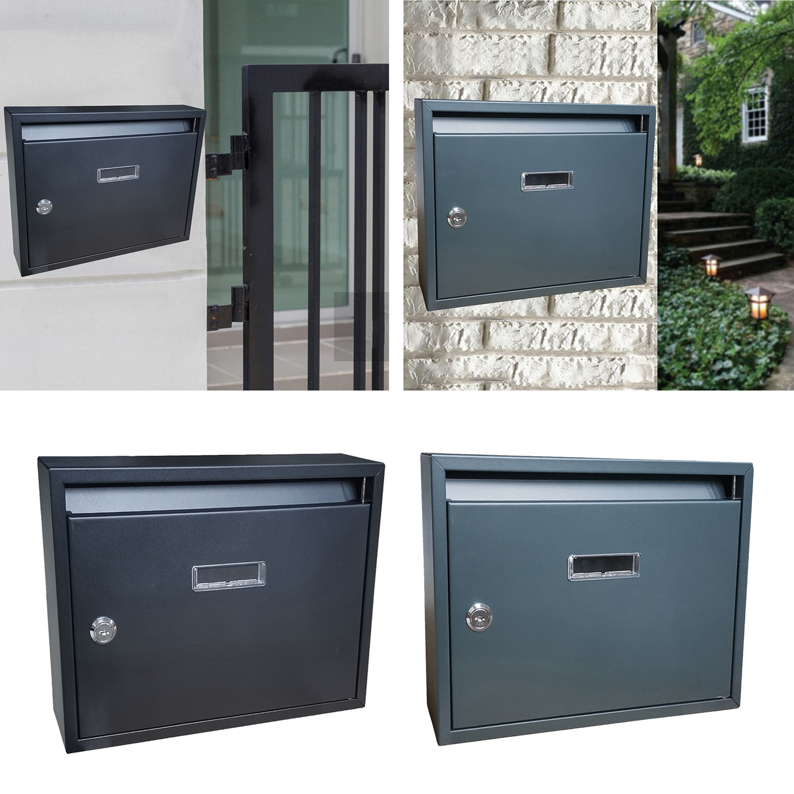 Combination Locking Mailbox Wall Mounted Deposit Suggestion Box Secured Payments Paperwork Postbox Case Office Room Decor