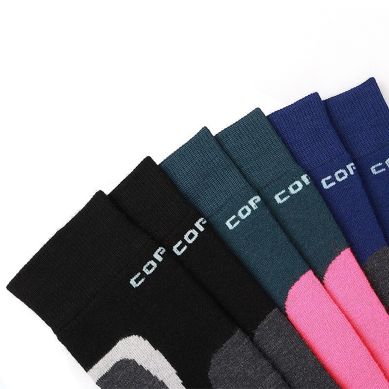 COPOZZ chaussettes élastiques hautes chaussettes de Ski coton épais Sports Snowboard cyclisme Ski football Absorption d'humidité chaussettes pour hommes femmes