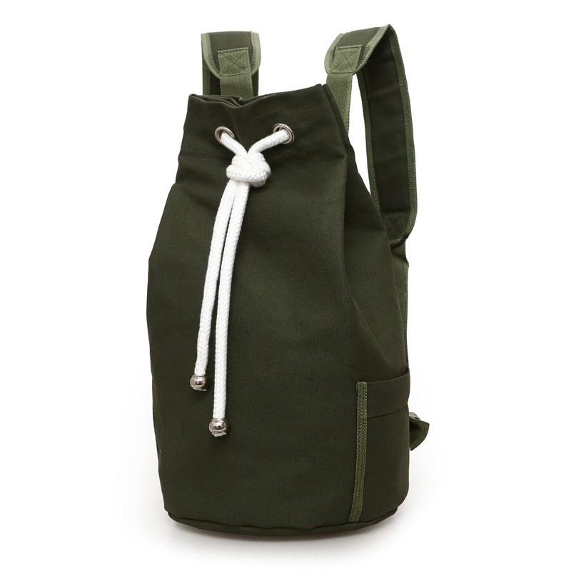 Outdoor Sport Basketball Bag Canvas Large Capacity Bucket Bag Football Balls Pack Black Mens Backpack J761420