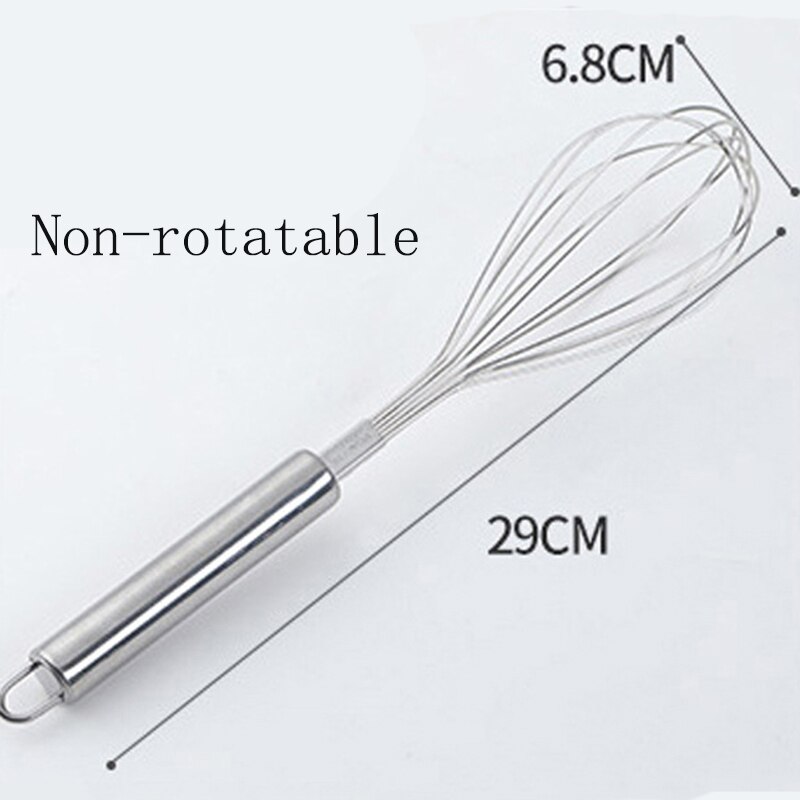 Kitchen Tools Egg Tools Semi-automatic Rotating Mixer Stainless Steel Baking Accessories Cream Butter Mixer Kitchen Essentials: Non-rotatable