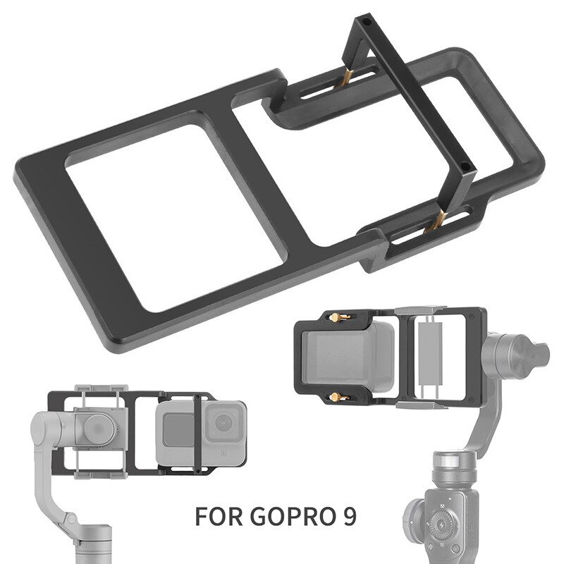 Adaptador estabilizador de cámara deportiva, Clip para Gopro 9/8, adaptador de cardán de mano, placa de montaje, accesorios para GoPro