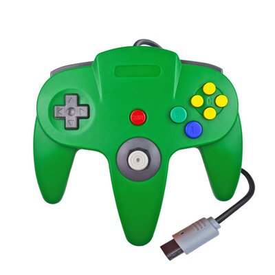 Gamepad Wired Controller Joypad For Gamecube Joystick Game Accessories For Nintend N64 For PC Computer Controller: green