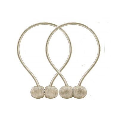 2 stuks Gordijn Gesp Magneet Bal Gordijn Vastzetmogelijkheden Terugloopsper Gesp Clips Gordijn Kerst Decoratieve Home Accessories: Beige