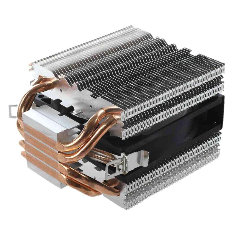 Cpu-koelerventilator 4 heatpipe-radiator blauwe led hydraulisch lager stille 3- pins cpu-koelerventilator heatsink voor intel lga 1156/1155/1150