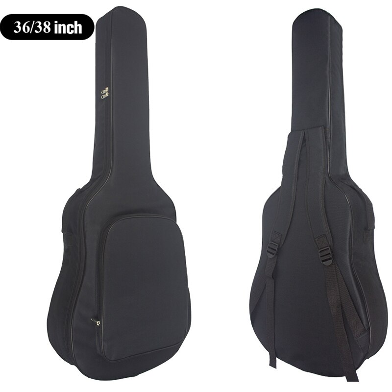 36/38 tommer klassisk guitar taske 40/41 tommer dobbelt skulderrem akustisk guitar rygsæk bomuld fortykkelse blødt betræk  xa846m: 36 38 tommer sort