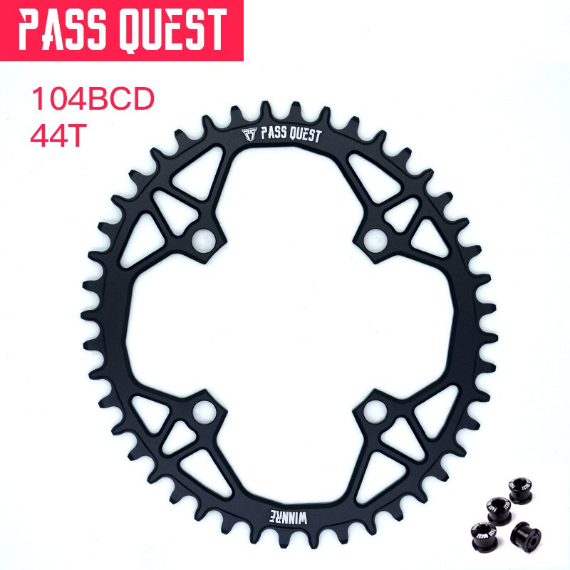 Pass quest mtb 104 bcd oval smal bred kedjeband mountainbike kedjehjul 34t 36t 38t 40t 42t 44t 46t 48t kedjehjul: 44t