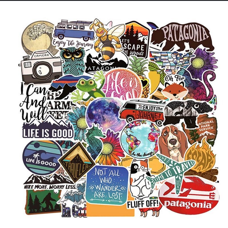 Stickers Voor Water Flessen Grote 53 Pack Leuke Vinyl Stickers Waterdicht Voor Laptop Skateboard Motorfiets Sticker Sticker Decals