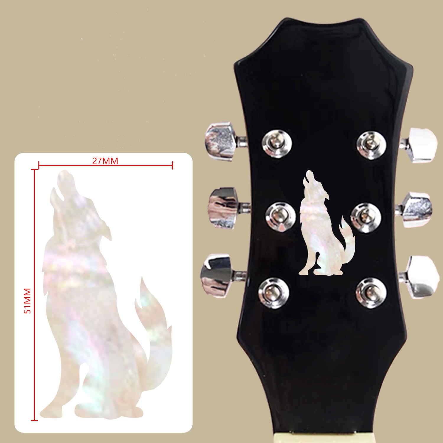 Autocollants de tête de guitare électrique en PVC, nouveauté, décalcomanies de corps de guitare électrique basse, incrustation de Ukulele, accessoires de bricolage: 4