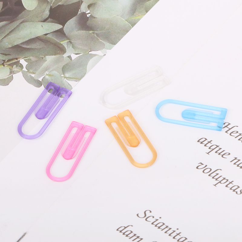 60 stk lille mini papirclips kawaii candy farve klar papirvarer ringbind clip bord kontor skoleartikler 77ha