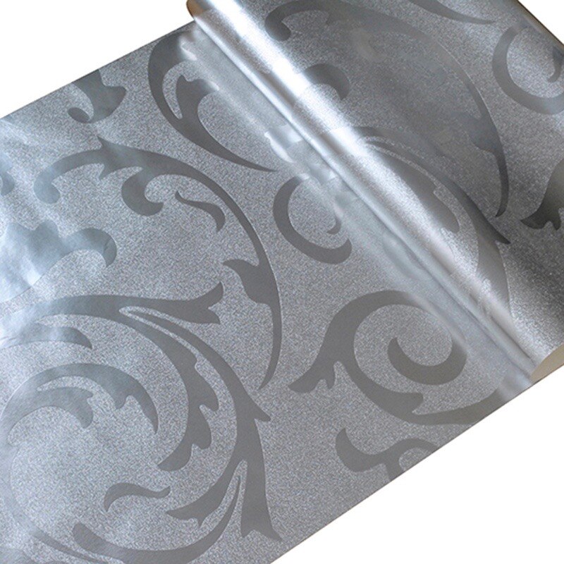 Luxe Zilver Behang Home Decor Moderne Wandbekleding 10M Metallic Roll Vinyl Glitter Goud Folie