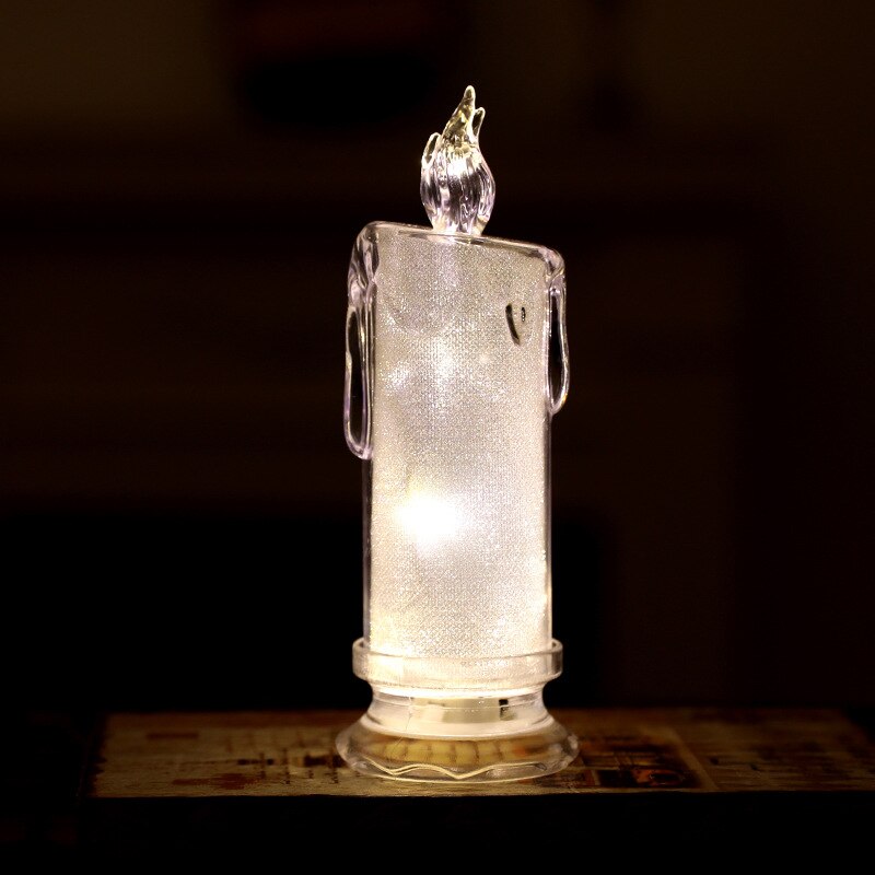 Stearinlys lampe led flammefri stearinlys boligdekoration batteri stearinlys julefest fødselsdag stearinlys gennemsigtig atmosfære lys