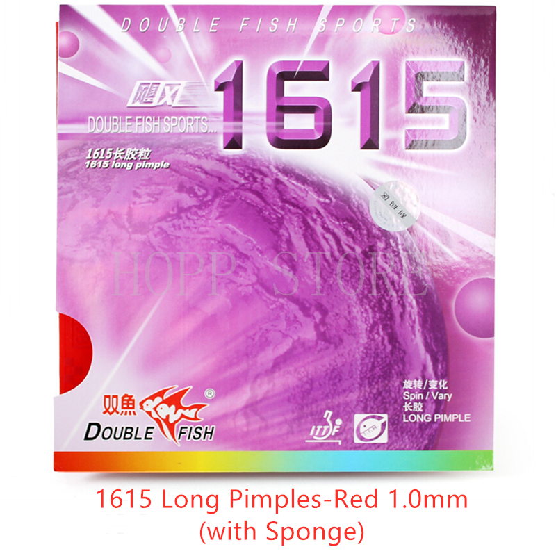 Double Fish – éponge de Ping-Pong professionnelle en caoutchouc, 1615 boutons longs, Double Fish: 1615 Red 1.0mm