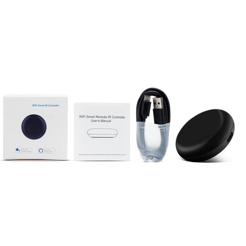 Smart WiFi IR Remote Controller Mini Smart Home 360° 10m Remote Control Switch For TV Air Conditioning Appliances Voice Control