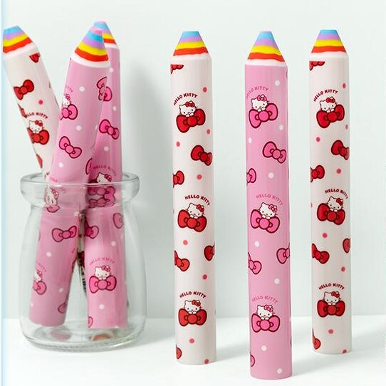 Fantastic eraser soft elastic pencil eraser pen-shaped cute corrective raiwbow eraser easy cleaning stationery 135*18mm big size