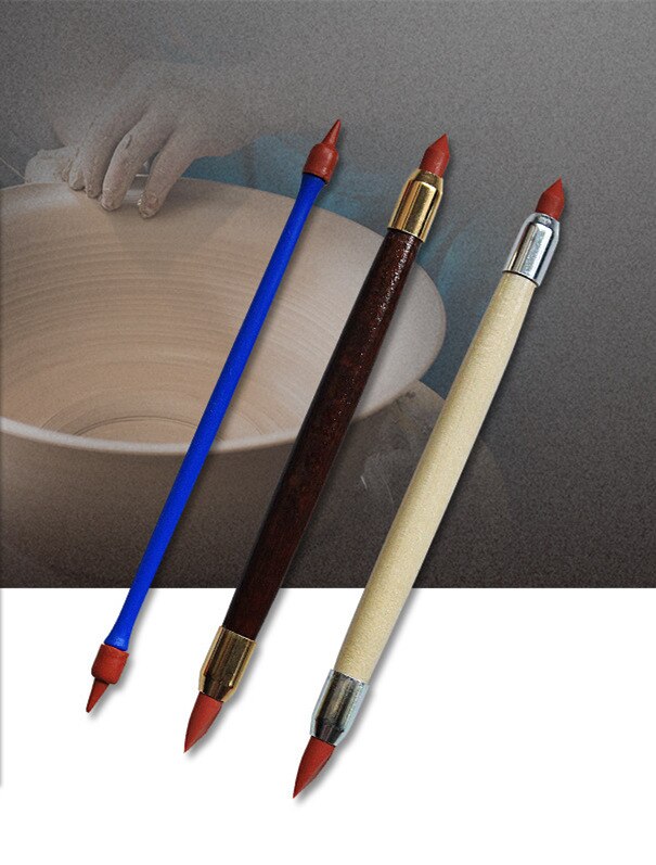 pottery clay Tools set molding Smoothing Wax Carving Sculpture Ceramic Sculpting polymer Trimming Modelling Tool kit for kids: 3set