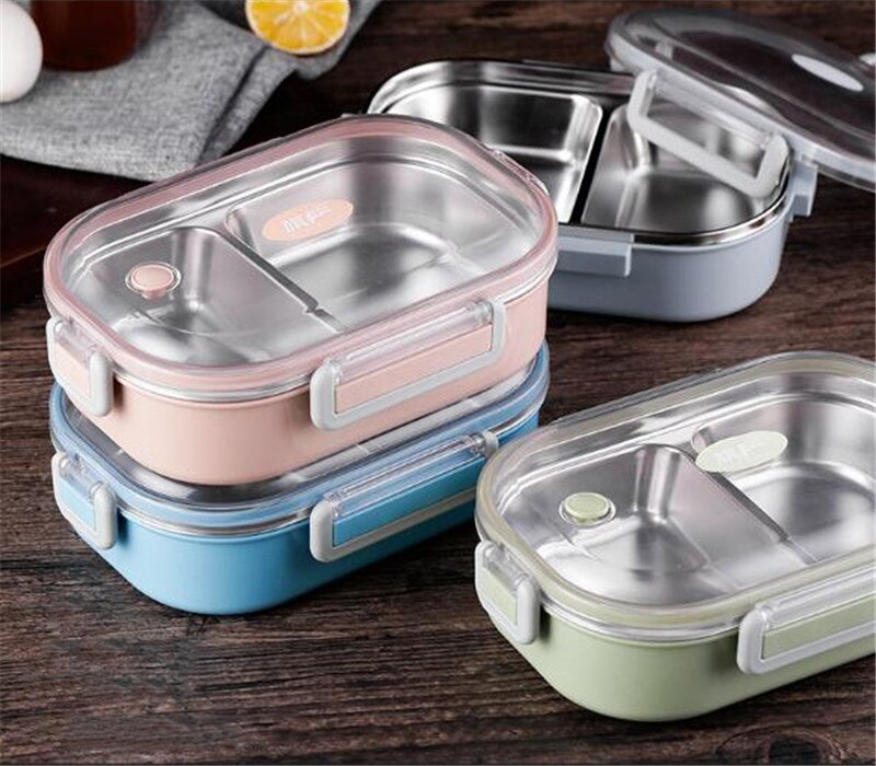 304 Stainless Steel Thermos Lunch Box for Kids Gray Bag Set Bento Box Leakproof Japanese Style Food Container Thermal Lunchbox