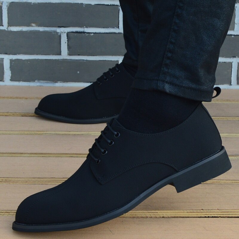 Canvas Schoenen Voor Mannen Populaire Mannen Lace-Up Casual Wees Trendy Lederen Schoenen Mode Zakelijke Schoenen Oxford Schoenen vorm Mannen