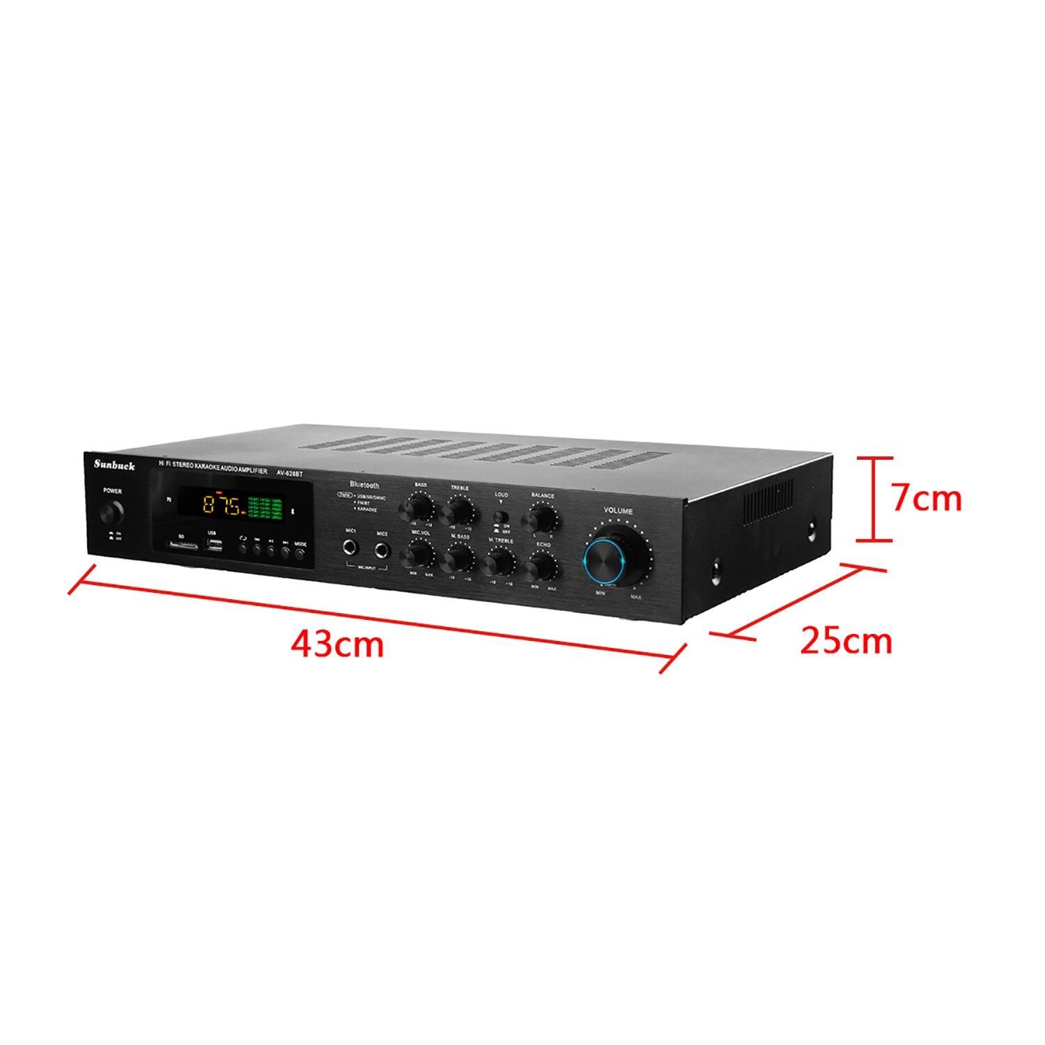 Lücke-628BT 110V/220V 2000W Energie Verstärker Audio- Subwoofer HIFI Stereo BT umgeben Klang Digitalen Leistungsstarke Hause Karaoke Kino