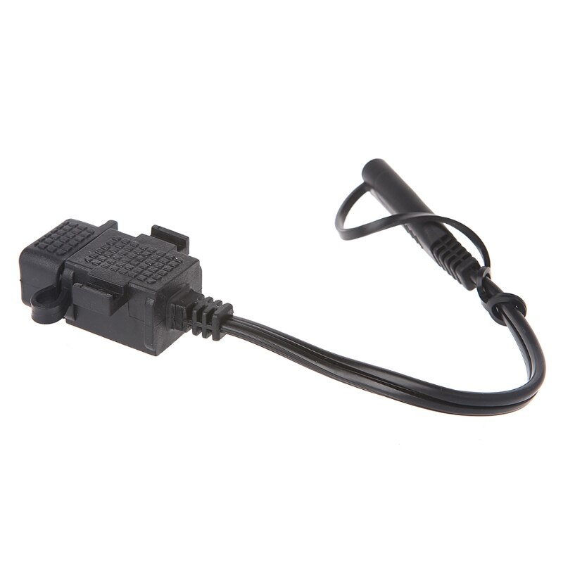 Kit de cargador USB impermeable de 2.1A para motocicleta, adaptador SAE a USB + arnés de extensión