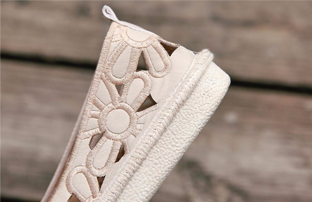 Buty damskie płaskie haftowane buty rybackie buty damskie wiosenne letnie buty damskie wycięte wycięcia buty codzienne  m826