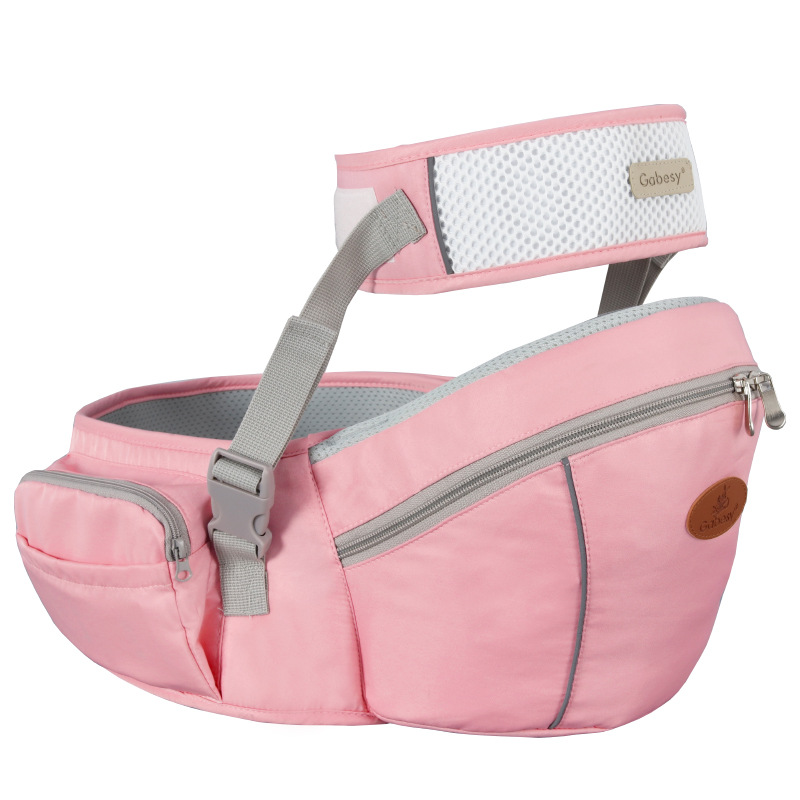 Baby Carrier Waist Stool Walkers Baby Sling Hold Waist Belt Backpack Hipseat Belt Kids Adjustable Infant Hip Seat Breathable: Pink