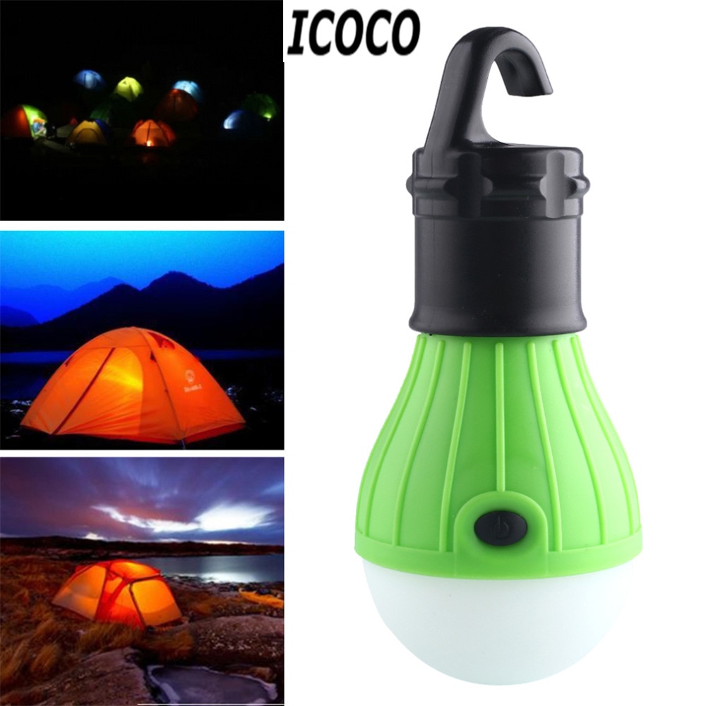 Icoco 1Pcs Draagbare Outdoor Opknoping 3LED Camping Tent Licht Lamp Zacht Licht Voor Camping Tent Vissen